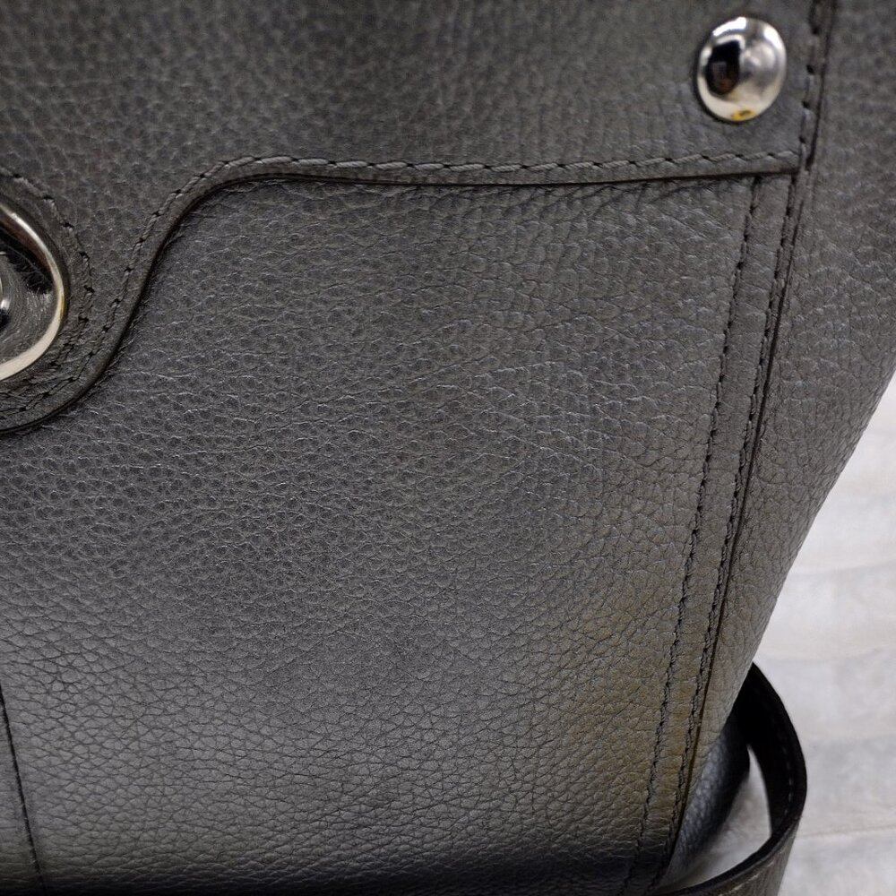 Coach Penelope Slim Crossbody Shoulder Bag Metallic Gray Leather H1168-F16533 - Picture 7 of 11
